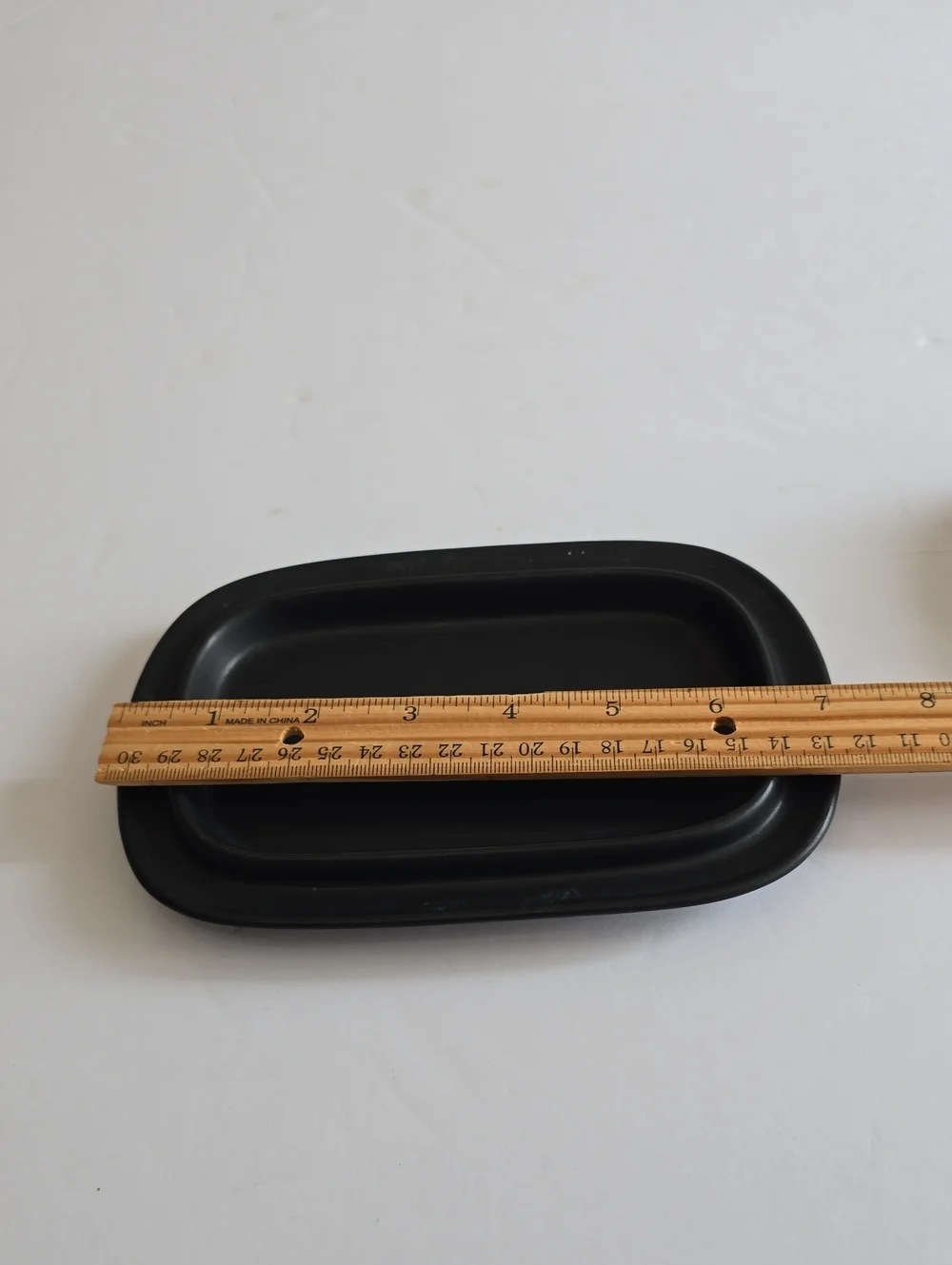 Vintage The Old Pottery Co Large Black Lidded Butter Dish Matte Ceramic